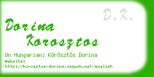 dorina korosztos business card